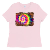 Bubblegum Pink tie die background Ladies Tee - BarkalooDesign
