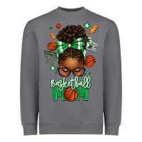Storm Basketball Mom Afro Messy Bun Heavyweight Sweatshirt - texasbilliewilder