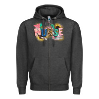 Charcoal Heather nurse Zipper Hoodie - CowGirlArtShop