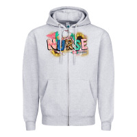 Heather Grey nurse Zipper Hoodie - CowGirlArtShop