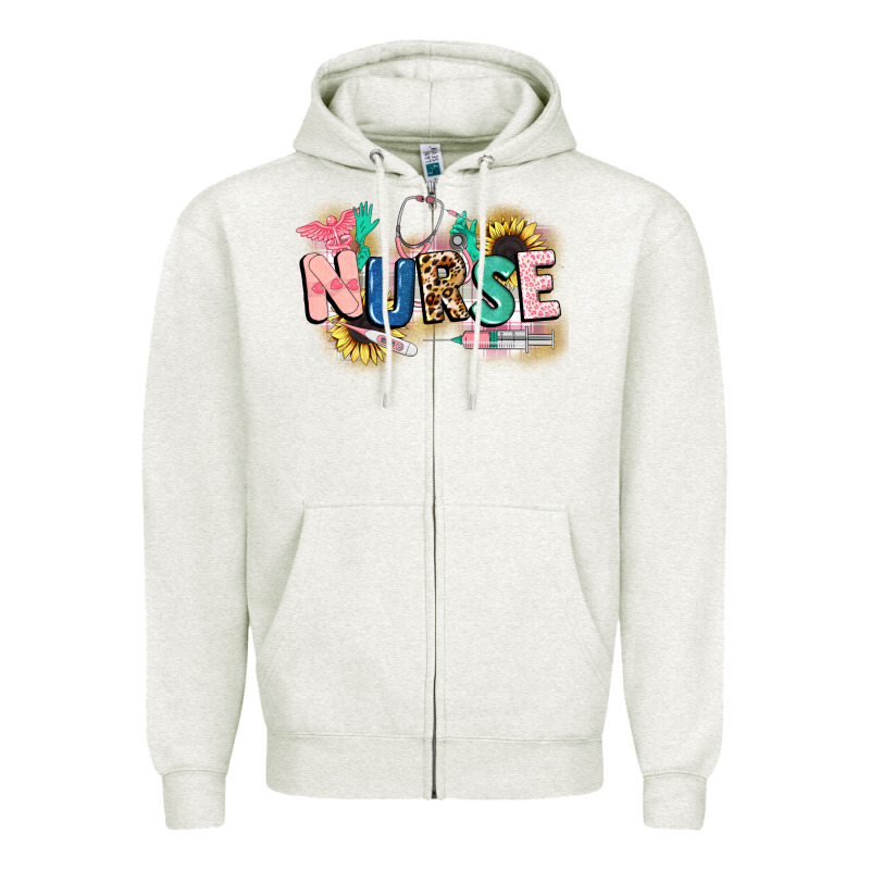 Nurse Zipper Hoodie by CowGirlArtShop | Teevron
