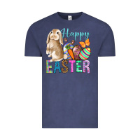 Vintage Denim Happy Easter Bunny Vintage Tee - BundleAndBundleShop