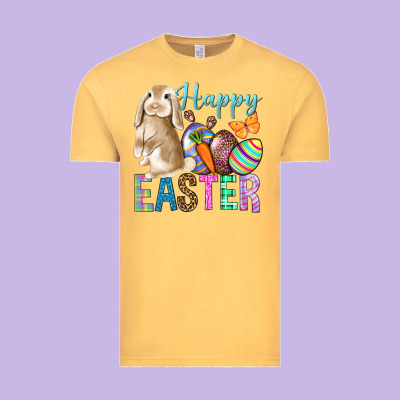 Happy Easter Bunny Vintage Tee Designed By Bundleandbundleshop