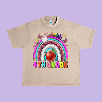 4 Th  Grade Urban Heavy Tee Designed By Bundleandbundleshop