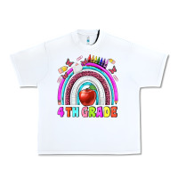 White 4 th  grade Urban Heavy Tee - BundleAndBundleShop