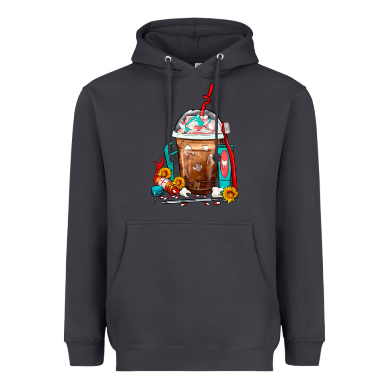 Dentist Frappe Coffee Heavyweight Hoodie by FaDigitalArtStudio | Teevron