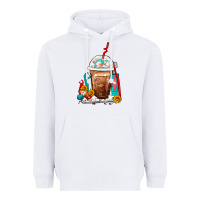 White Dentist Frappe Coffee Heavyweight Hoodie - FaDigitalArtStudio