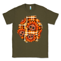 Army Green Thanksgiving Turkey With Tartan Patch Classic Tee - BundleAndBundleShop