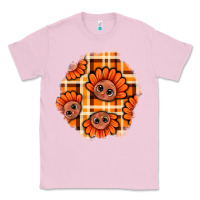 Bubblegum Pink Thanksgiving Turkey With Tartan Patch Classic Tee - BundleAndBundleShop
