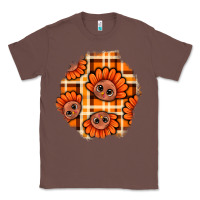 Chestnut Thanksgiving Turkey With Tartan Patch Classic Tee - BundleAndBundleShop