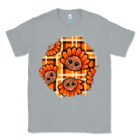 Heather Grey Thanksgiving Turkey With Tartan Patch Classic Tee - BundleAndBundleShop