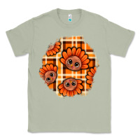 Matcha Thanksgiving Turkey With Tartan Patch Classic Tee - BundleAndBundleShop