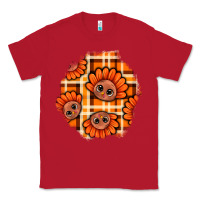 Red Thanksgiving Turkey With Tartan Patch Classic Tee - BundleAndBundleShop