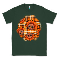 Sports Green Thanksgiving Turkey With Tartan Patch Classic Tee - BundleAndBundleShop