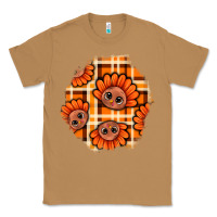 Toasted Coconut Thanksgiving Turkey With Tartan Patch Classic Tee - BundleAndBundleShop