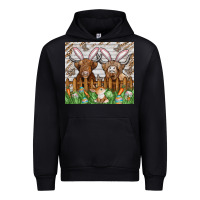 Black easter cow Urban Hoodie - CowhideDigitalArt