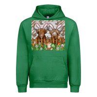 Emerald easter cow Urban Hoodie - CowhideDigitalArt