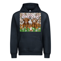 Navy easter cow Urban Hoodie - CowhideDigitalArt