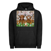 Pigment Black easter cow Urban Hoodie - CowhideDigitalArt