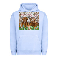 Pigment Grape Ice easter cow Urban Hoodie - CowhideDigitalArt