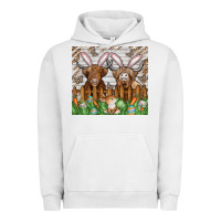 Pigment Lunar Rock easter cow Urban Hoodie - CowhideDigitalArt