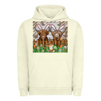 Pigment Pistachio easter cow Urban Hoodie - CowhideDigitalArt