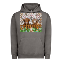 Pigment Tornado easter cow Urban Hoodie - CowhideDigitalArt