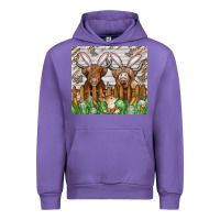 Tulip easter cow Urban Hoodie - CowhideDigitalArt