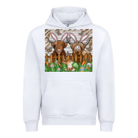 White easter cow Urban Hoodie - CowhideDigitalArt