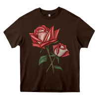 Chocolate Brown love rose grandiflora rose Heavy Core Tee - LillyAllenDesigns