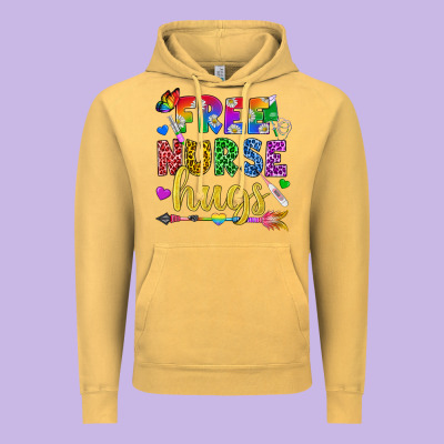Free Nurse Hugs Pride Lgbtq+ Vintage Hoodie Designed By Bundleandbundleshop