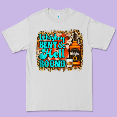 Whiskey Bent And Hell Bound Premium Tee Designed By Jasminsmagicworld