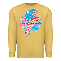 Antique Gold Merica leopard lightning bolt Premium Sweatshirt - FaDigitalArtStudio
