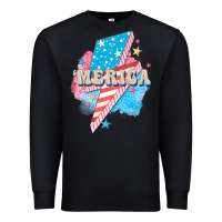 Black Merica leopard lightning bolt Premium Sweatshirt - FaDigitalArtStudio