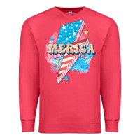 Cardinal Merica leopard lightning bolt Premium Sweatshirt - FaDigitalArtStudio