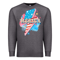 Charcoal Heather Merica leopard lightning bolt Premium Sweatshirt - FaDigitalArtStudio