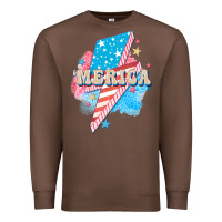 Chestnut Merica leopard lightning bolt Premium Sweatshirt - FaDigitalArtStudio