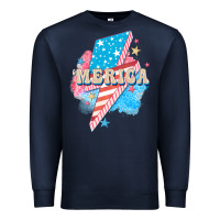 Navy Merica leopard lightning bolt Premium Sweatshirt - FaDigitalArtStudio