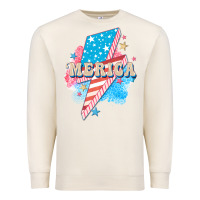 Sandshell Merica leopard lightning bolt Premium Sweatshirt - FaDigitalArtStudio