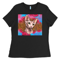 Black Western Sphynx Cat Ladies Tee - LillyAllenDesigns