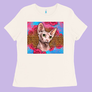 Western Sphynx Cat Ladies Tee Designed By Lillyallendesigns