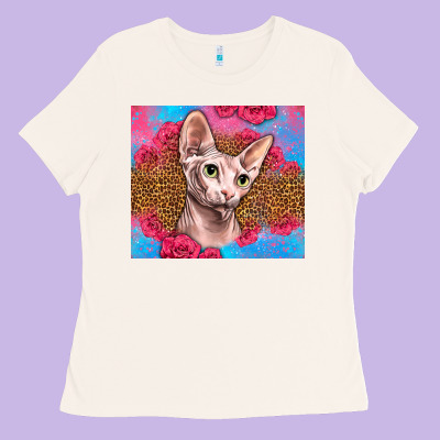 Western Sphynx Cat Ladies Tee Designed By Lillyallendesigns