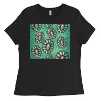 Black turquoise gemstone glitter Ladies Tee - Jasminsmagicworld