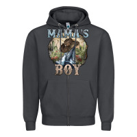 Smoke Mama's Boy western Cowboy boots cactus Zipper Hoodie - HowdyJamesFarm