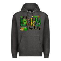 Charcoal Heather St. Patrick's One lucky Teacher Premium Hoodie - OliviaCreatesArt