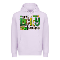 Lilac St. Patrick's One lucky Teacher Premium Hoodie - OliviaCreatesArt