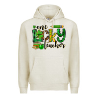 Oatmeal Heather St. Patrick's One lucky Teacher Premium Hoodie - OliviaCreatesArt
