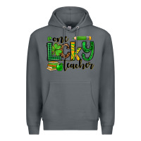 Rock St. Patrick's One lucky Teacher Premium Hoodie - OliviaCreatesArt