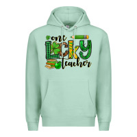 Seafoam St. Patrick's One lucky Teacher Premium Hoodie - OliviaCreatesArt