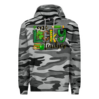 Slate Camo St. Patrick's One lucky Teacher Premium Hoodie - OliviaCreatesArt